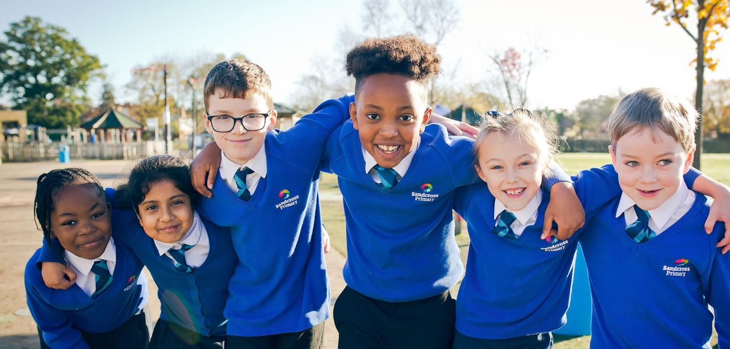 Pupils at Sandcross Primary School